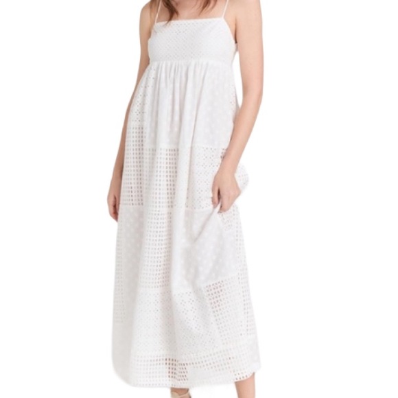 NWT Rails White Eyelet Lucille Dress - Sz M - Picture 1 of 10